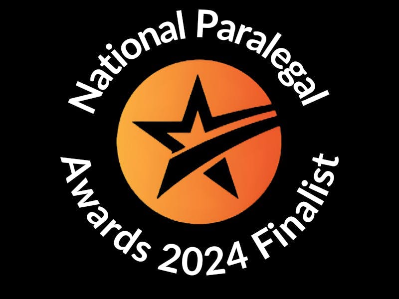 National Paralegal Awards Finalist logo