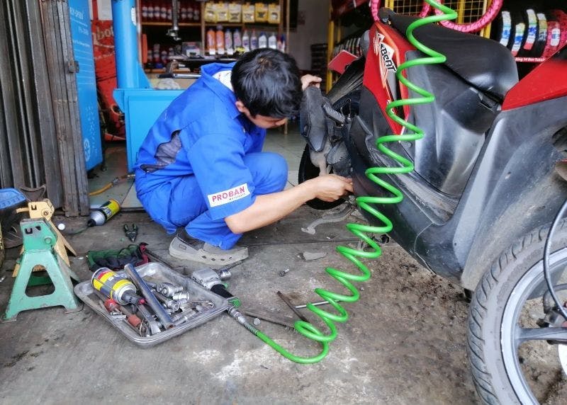 young car mechanic