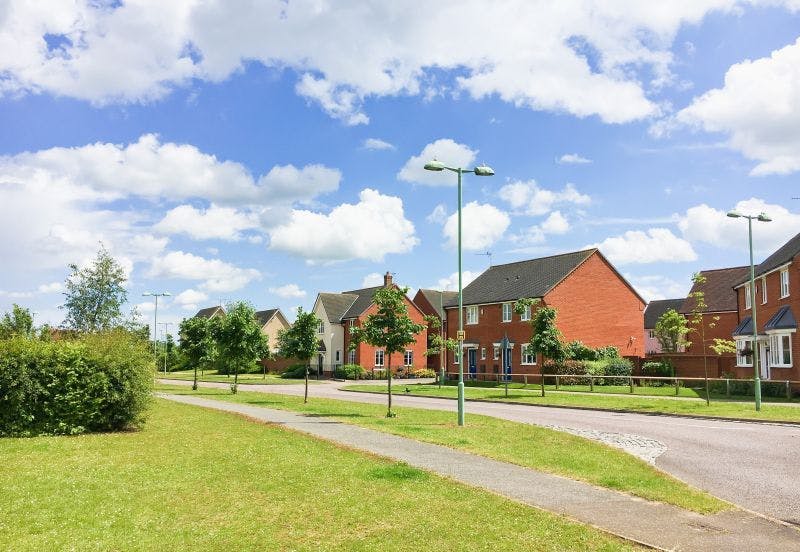 open space on a new housing development