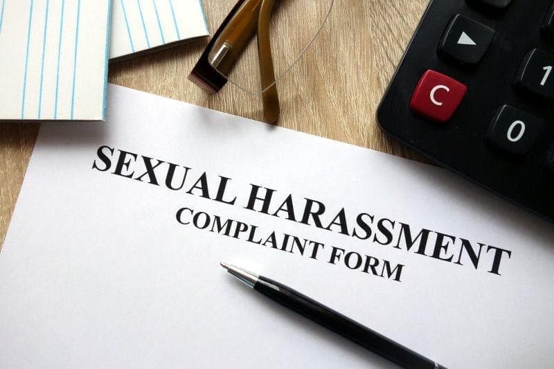 photo of a sexual harassment form